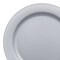 Matte Steel Gray Round Disposable Plastic Appetizer/Salad Plates - 7.5" (120 Plates)